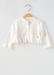Gilet manches longues blanc MAYORAL pour fille seconde vue