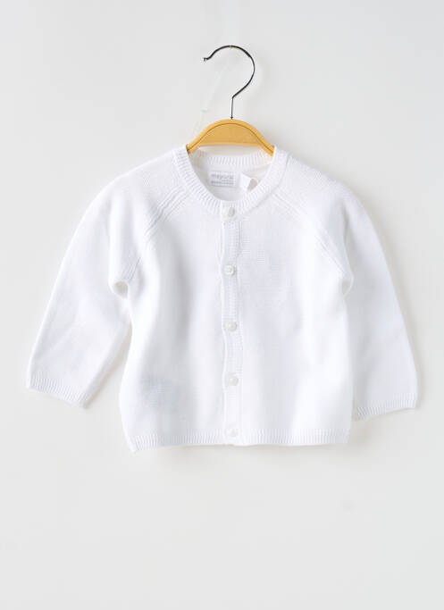 Gilet manches longues blanc MAYORAL pour fille