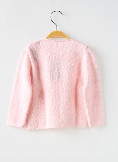 Gilet manches longues rose PAZ RODRIGUEZ fille