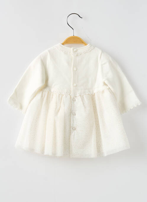 Robe mi-longue blanc MAYORAL pour fille