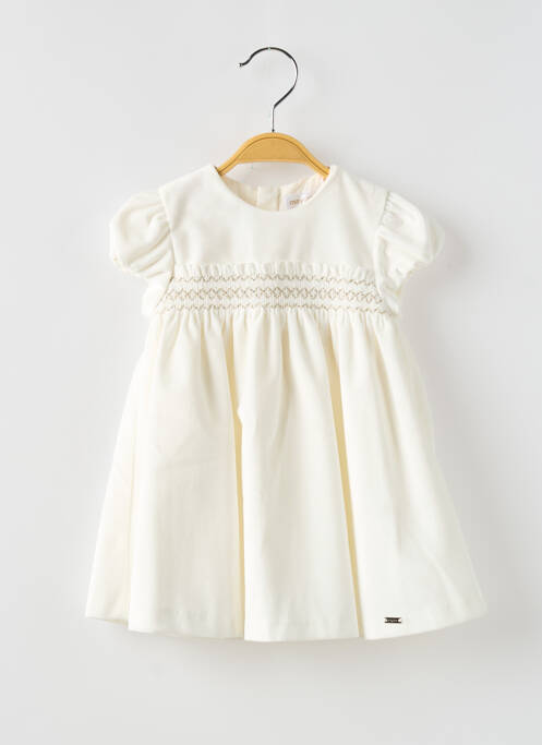 Robe mi-longue blanc MAYORAL pour fille