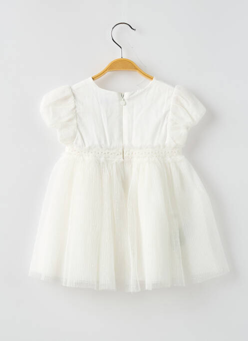Robe mi-longue blanc MAYORAL pour fille