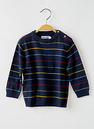 Pull imprimé fantaisie manches longues bleu MAYORAL garçon