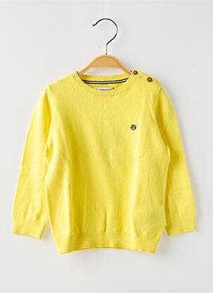 Pull coupe droite manches longues jaune MAYORAL garçon