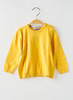 Pull coupe droite manches longues jaune MAYORAL garçon