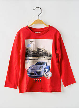 T-shirt manches longues manches longues rouge MAYORAL garçon