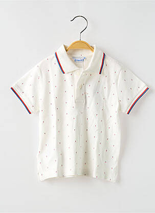 Polo coupe droite manches courtes blanc MAYORAL garçon