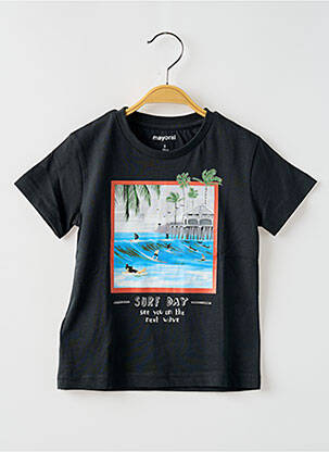 T-shirt coupe droite manches courtes noir MAYORAL garçon