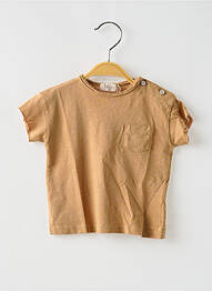 T-shirt coupe droite manches courtes marron BUHO garcon