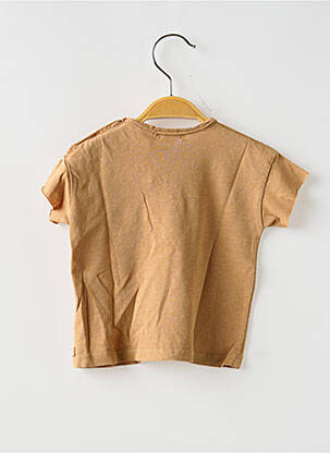 T-shirt coupe droite manches courtes marron BUHO garçon