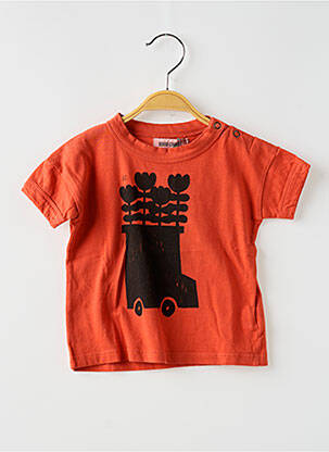 T-shirt coupe droite manches courtes orange BOBO CHOSES garçon