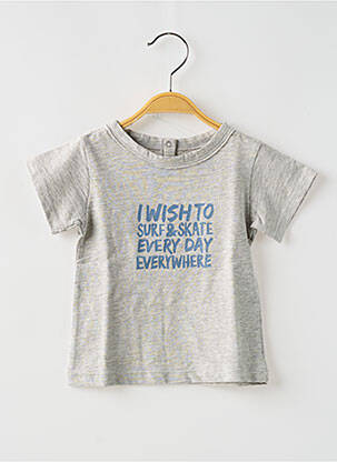 T-shirt coupe droite manches courtes gris LOUIS*LOUISE garçon