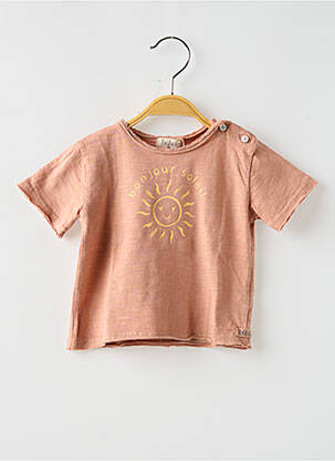 T-shirt coupe droite manches courtes rose BUHO enfant