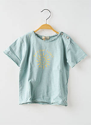 T-shirt coupe droite manches courtes vert BUHO enfant