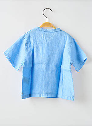 Chemise manches courtes coupe droite bleu BUHO garçon