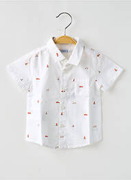 Chemise manches courtes imprimé fantaisie blanc MAYORAL garcon