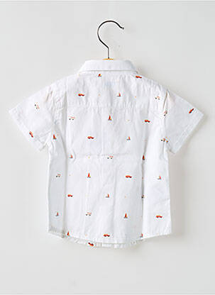 Chemise manches courtes imprimé fantaisie blanc MAYORAL garçon