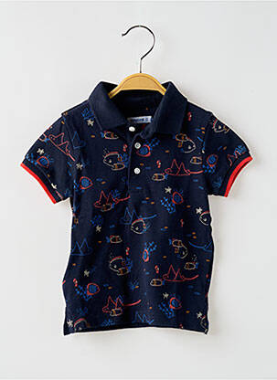 Polo coupe droite manches courtes bleu MAYORAL garçon