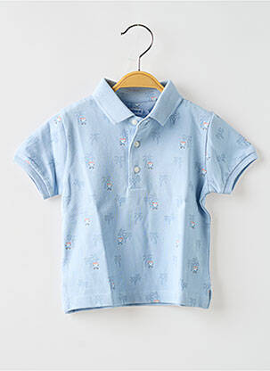 Polo coupe droite manches courtes bleu MAYORAL garçon