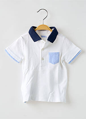 Polo coupe droite manches courtes blanc MAYORAL garçon