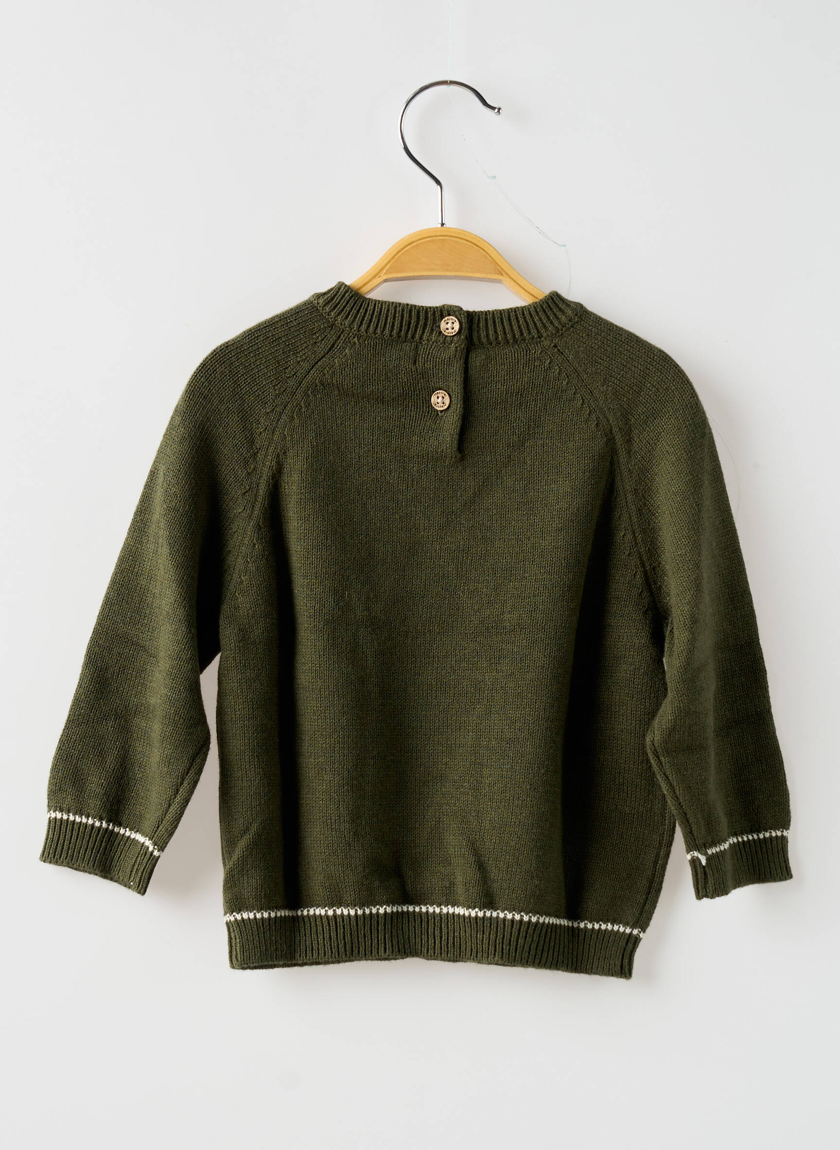 Pull coupe droite manches longues vert MAYORAL garçon