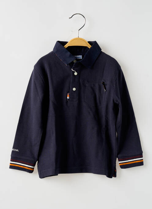 Polo manches longues manches longues bleu MAYORAL garcon