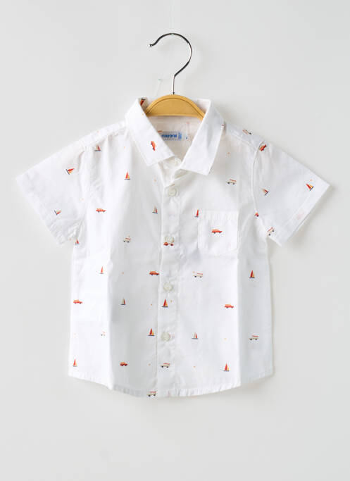 Chemise manches courtes blanc MAYORAL pour garçon