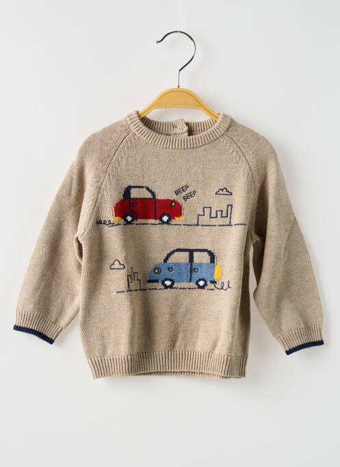 Pull coupe droite manches longues beige MAYORAL garcon