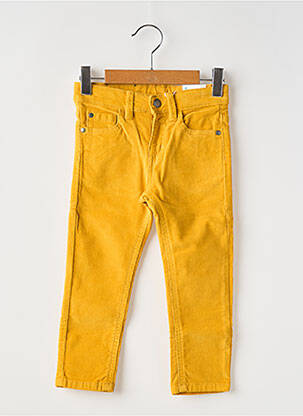 Pantalon slim tissage côtelé taille ajustable jaune MAYORAL garcon