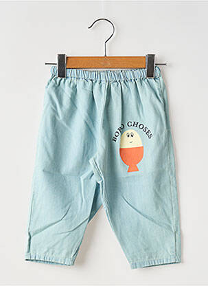 Pantalon droit coupe droite taille élastique bleu BOBO CHOSES garcon