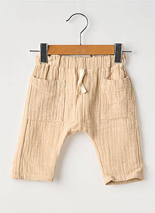 Pantalon droit coupe droite taille élastique beige BUHO garcon