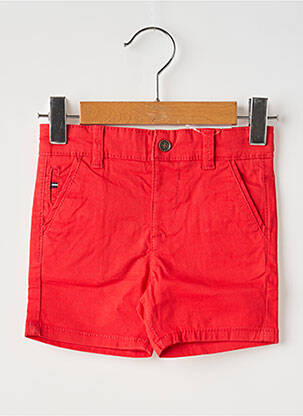 Bermuda tissage popeline taille ajustable rouge MAYORAL garçon