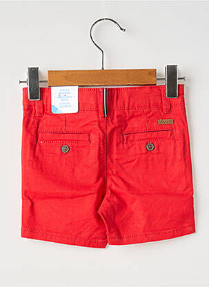 Bermuda tissage popeline taille ajustable rouge MAYORAL garçon