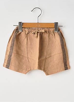 Short taille normale taille élastique marron BUHO garçon