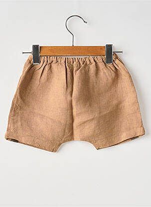 Short taille normale taille élastique marron BUHO garçon