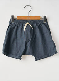 Short tissage popeline taille élastique bleu BUHO garcon