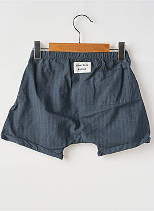 Short tissage popeline taille élastique bleu BUHO garçon