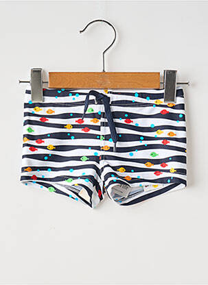 Slip de bain imprimé rayures bleu BOBOLI garçon