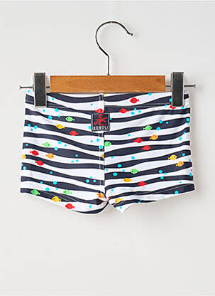 Slip de bain imprimé rayures bleu BOBOLI garçon
