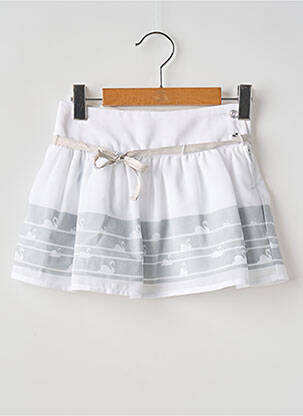 Jupe courte imprimé fantaisie blanc BOBOLI fille