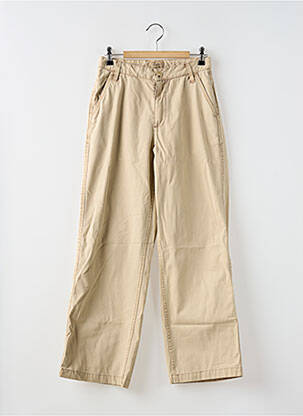 Pantalon droit fermeture zippée sous rabat boutonné beige BELLEROSE fille
