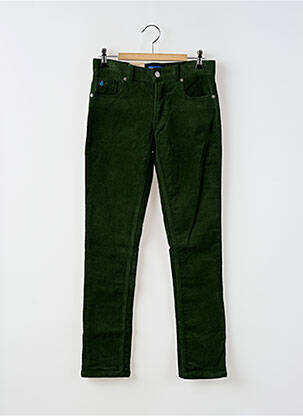 Pantalon slim fermeture zippée sous rabat boutonné vert SCOTCH & SODA fille