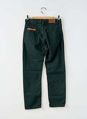 Pantalon droit fermeture zippée sous rabat boutonné vert BELLEROSE fille