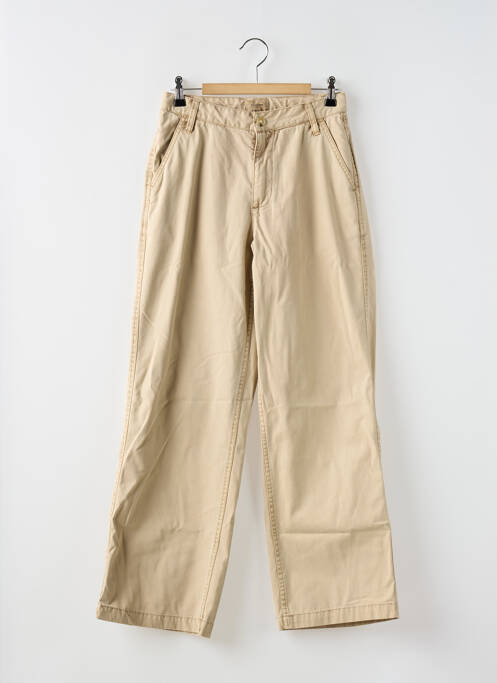 Pantalon droit fermeture zippée sous rabat boutonné beige BELLEROSE fille