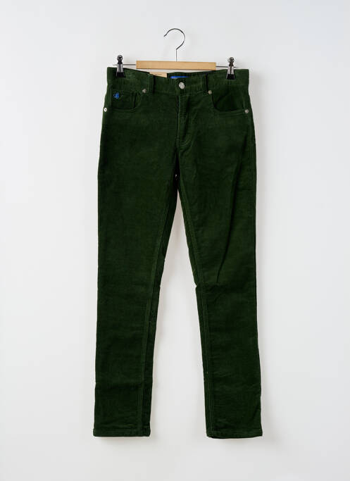 Pantalon slim fermeture zippée sous rabat boutonné vert SCOTCH & SODA fille