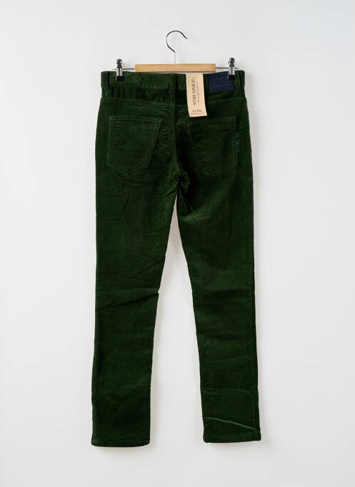 Pantalon slim fermeture zippée sous rabat boutonné vert SCOTCH & SODA fille