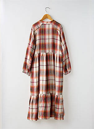 Robe mi-longue col rond manches longues orange BELLEROSE fille