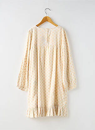 Robe mi-longue doublure manches longues beige BELLEROSE fille