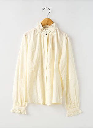 Chemisier tissage popeline manches longues beige SCOTCH & SODA fille