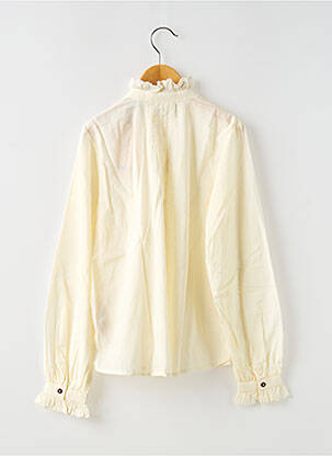 Chemisier tissage popeline manches longues beige SCOTCH & SODA fille